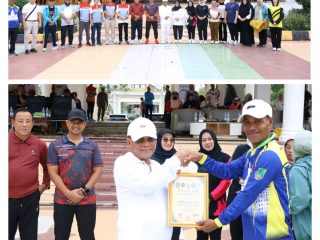 Dandim 0321/Rohil Kompak Senam Bareng di CFD, Ribuan Warga Padati Lapangan Taman Budaya Batu Enam 